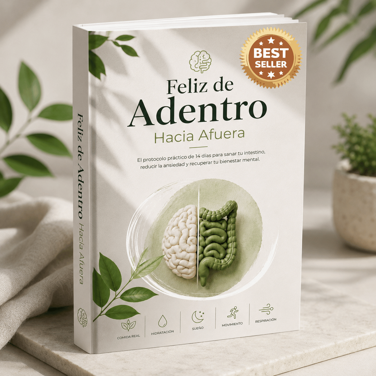 🌿 FELIZ DE ADENTRO HACIA AFUERA - Protocolo de 14 dias para mejorar la salud intestinal y el bienestar mental🧠